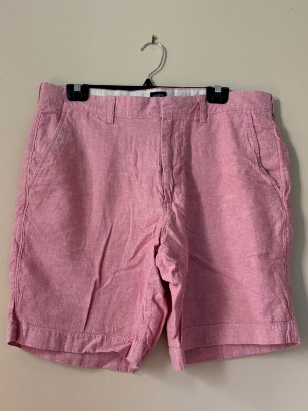 Mens Shorts J Crew Size 35 9" Inseam Pink